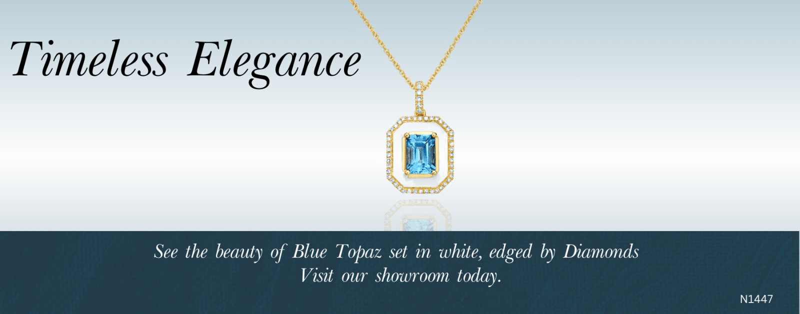Stunning Blue Topaz and Diamond Necklace