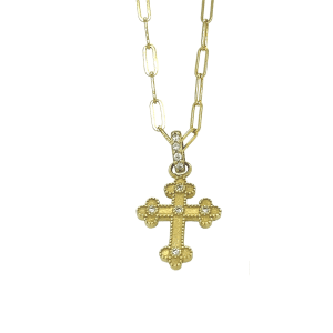 Paper Clip Chain Ornate Cross
