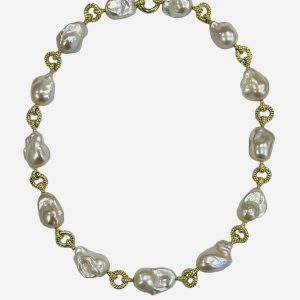 textured baroque pearl necklace