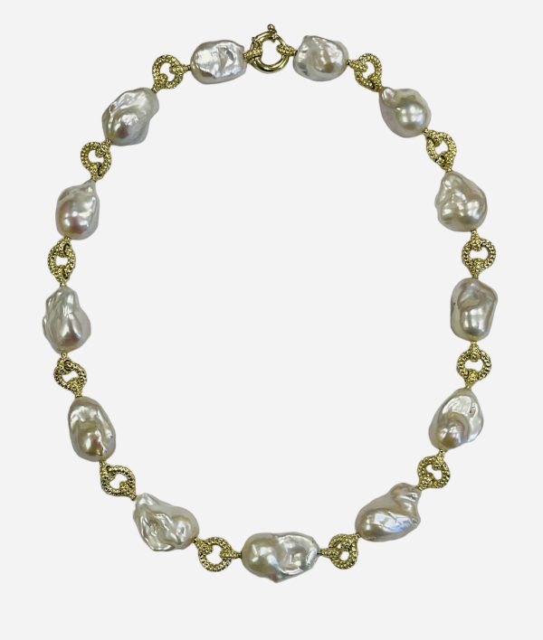 textured baroque pearl necklace