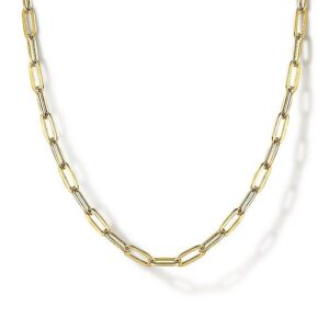 26" Gold Paper Clip Necklace