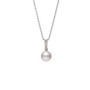Mikimoto pearl & diamond pendant