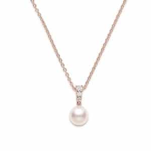 Mikimoto Morning Dew Akoya Cultured Pearl Pendant – 18K Pink Gold