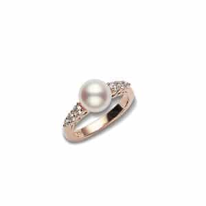 Mikimoto Morning Dew Akoya Cultured Pearl Ring– 18K Pink Gold