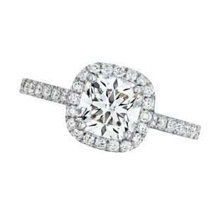 Ideal Cushion Cut Forevermark Diamond Engagement Ring