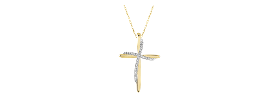 956A8TSPDYG Diamond Cross Pendant