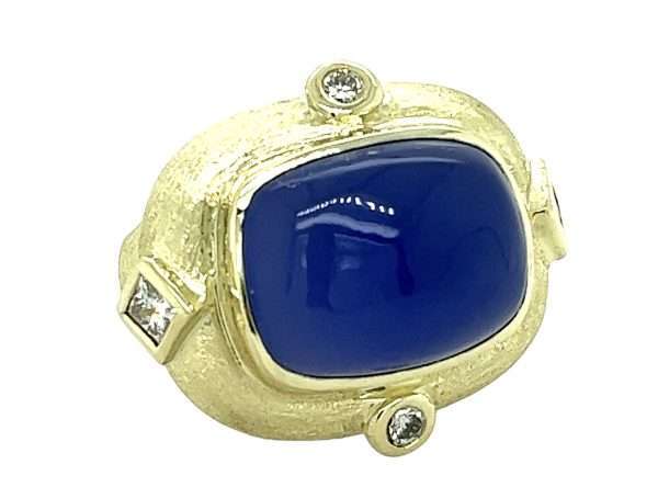 14kt Chalcedony Ring with .44cts Diamonds $6,550