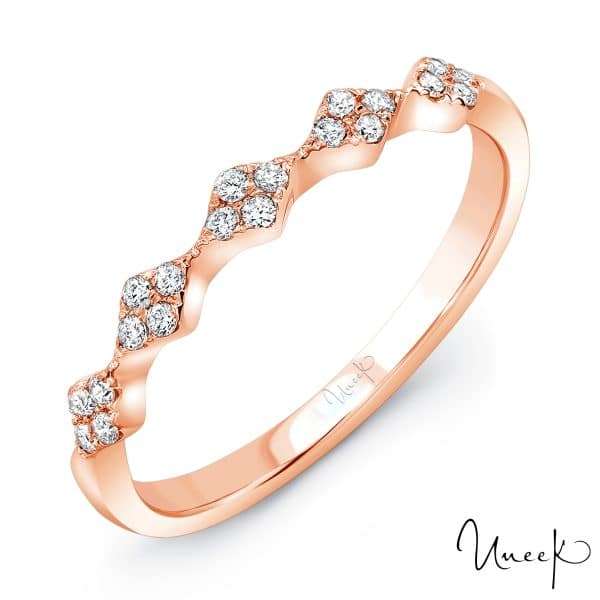 LVBWA122 14 karat rose stackable band