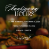 Thanksgiving 2025 Store Hours