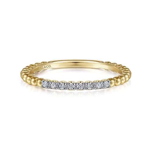 Gabriel Bujukan bead & diamond stackable band