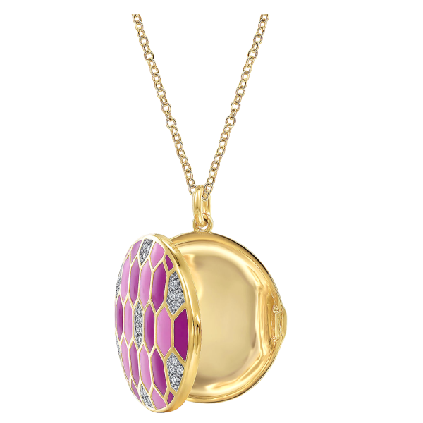 Gold Enamel and Diamond Locket by Gabriel