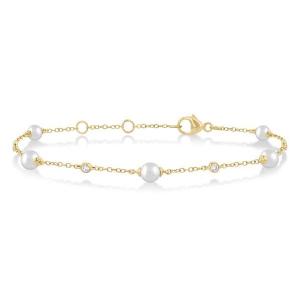 diamond & pearl bracelet