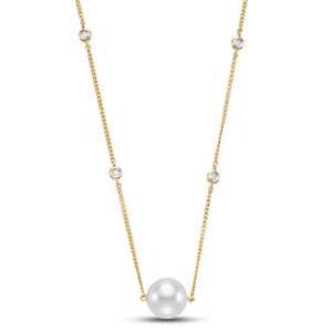 Mastoloni Pearls diamond & pearl station necklace