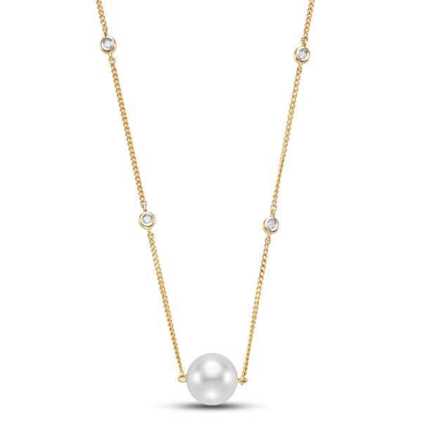 Mastoloni Pearls diamond & pearl station necklace