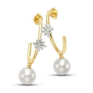 Mastoloni Pearls pearl & diamond drop earrings