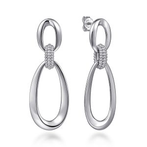 Sterling Silver Double Hoop Earrings