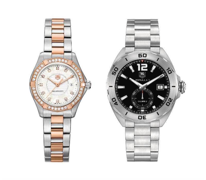 ladies and men's TAG Heuer watches