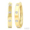 Flush Bezel Set Diamond Fashion Hoop Earrings