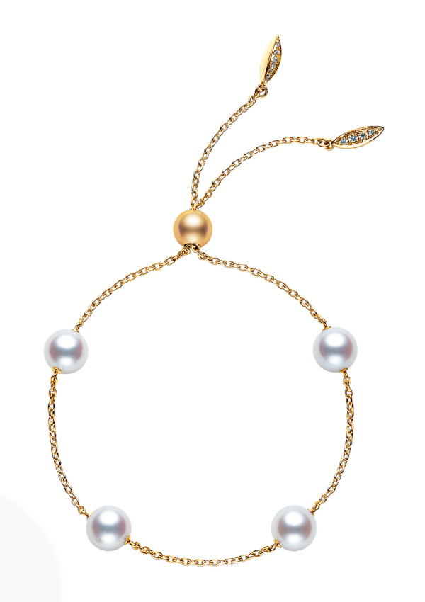 Akoya cultured pearl - 7.5mm, Diamond - 0.07ct, 18K Yellow Gold MDQ10025ADXK