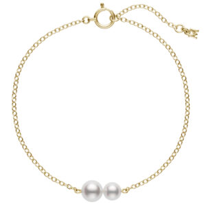 Mikimoto 18K gold and pearl bracelet