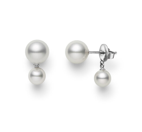 Mikimoto Double Pearl Drop Earrings