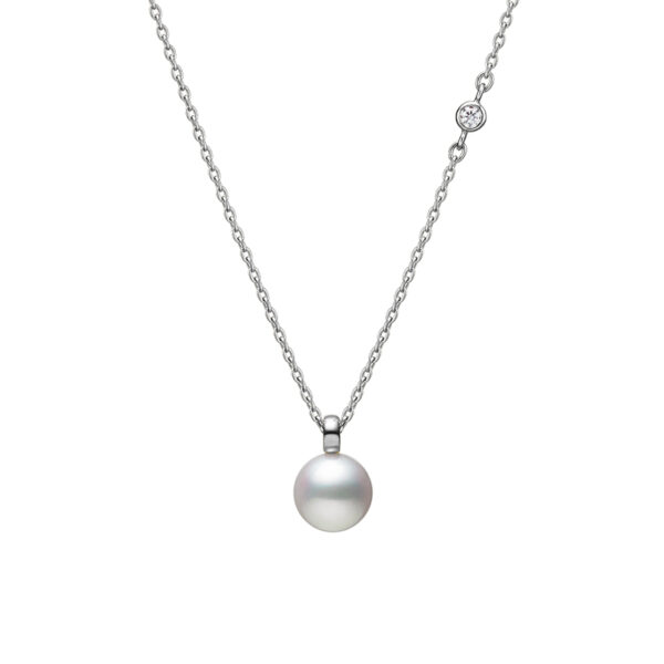 Mikimoto Pearl Pendant with Diamond Accent