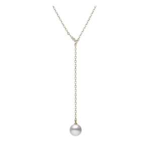 Mikimoto Akoya Pearl & Diamond Lariat Necklace