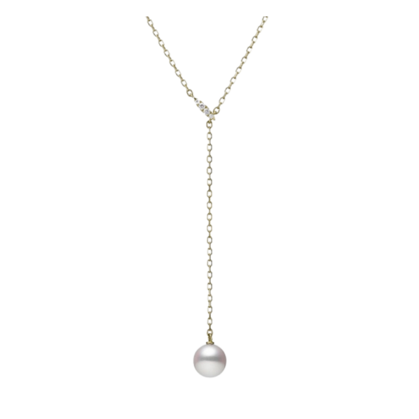 Mikimoto Akoya Pearl & Diamond Lariat Necklace