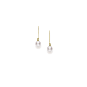 Mikimoto gold & pearl drop earrings