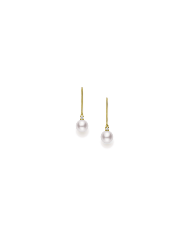 Mikimoto gold & pearl drop earrings