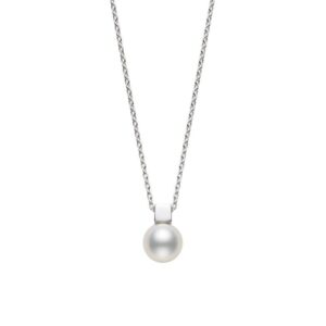 Mikimoto Pearl Necklace with Modern Square Bail