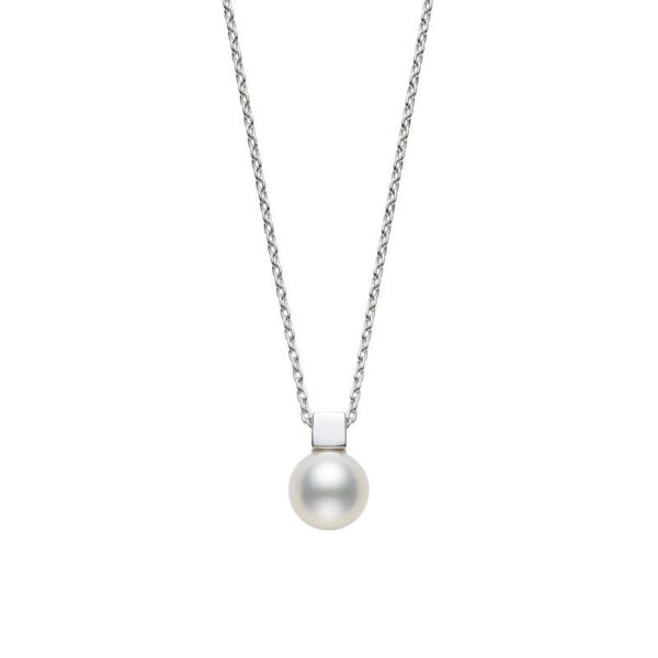 Mikimoto Pearl Necklace with Modern Square Bail