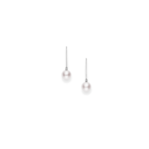 Mikimoto White Gold & Pearl Euro Drop Earrings