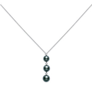 Mikimoto Black Tahitian Pearl Drop Necklace