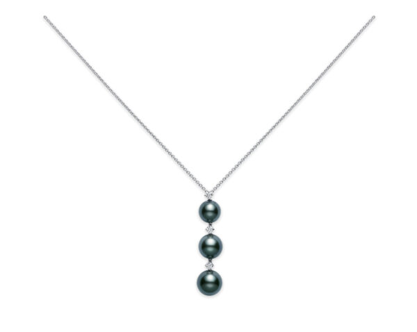 Mikimoto Black Tahitian Pearl Drop Necklace