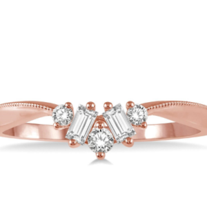 rose gold & diamond crown ring