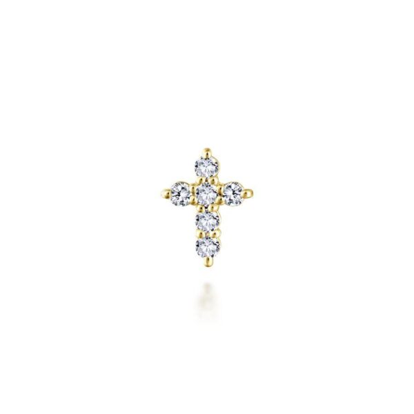 14ky Tiny Dia Cross Charm for Locket.05cts Ser#SO435516