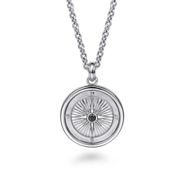 Designer Compass Pendant with Black Spinal Stone Ser#S1565076