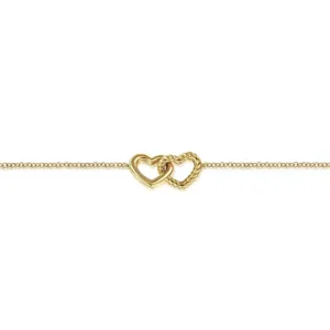 Entwined Hearts Chain Bracelet