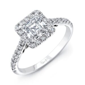 Halo Princess Cut Engagement Ring