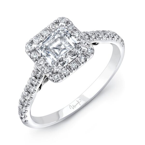 Halo Princess Cut Engagement Ring