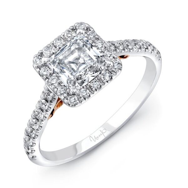 Halo Princess Cut Engagement Ring