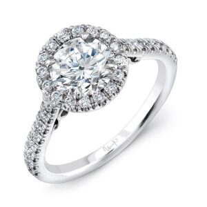 Halo Round Engagement Ring
