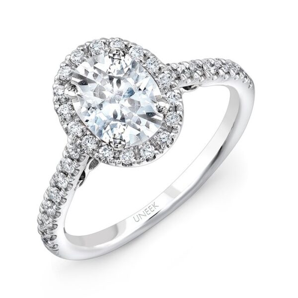 Halo Oval Shaped Engagement Ring