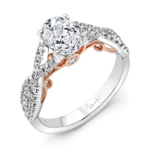 Twist Oval Shaped Engagement Ring