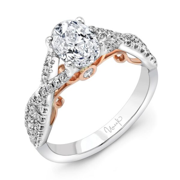 Twist Oval Shaped Engagement Ring