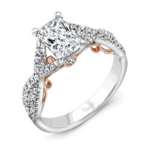 Twist Emerald Cut Engagement Ring