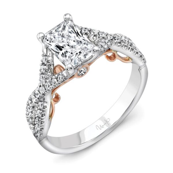 Twist Emerald Cut Engagement Ring