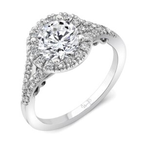 Split Round Engagement Ring