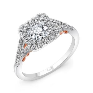 Halo Princess Cut Engagement Ring